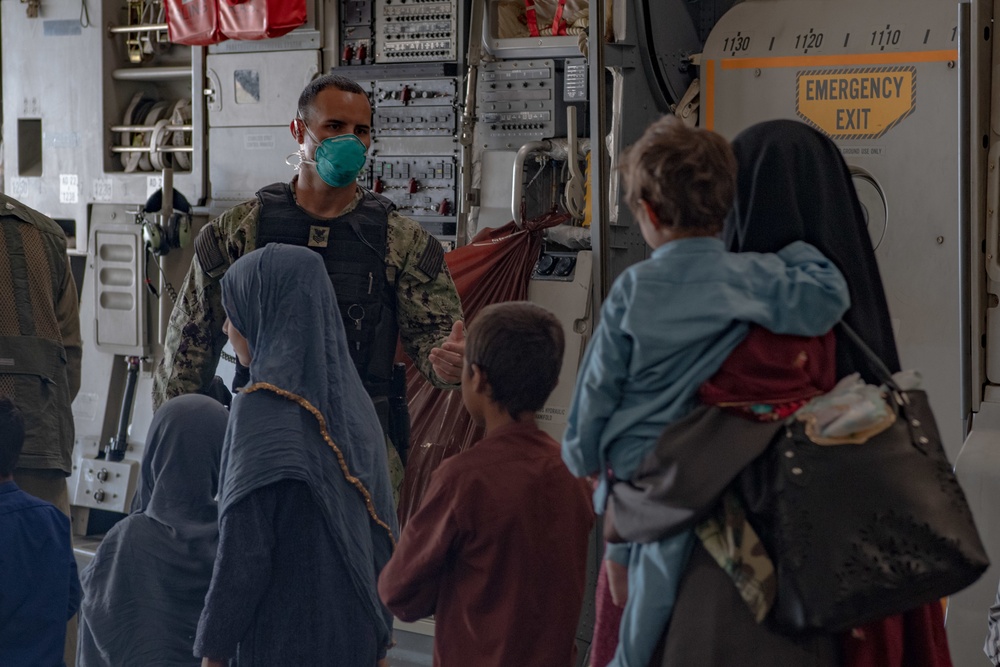 Evacuees from Afghanistan Arrive at Naval Station Rota