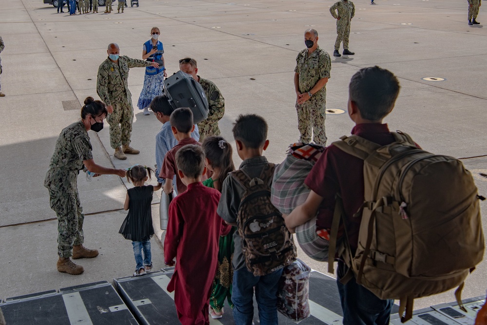 Evacuees from Afghanistan Arrive at Naval Station Rota