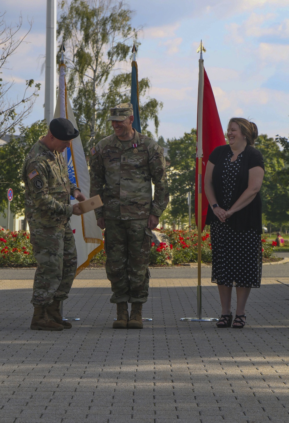 Brig. Gen. Joseph Hilbert Awards Command Sgt. Maj. Russell O'Donnell