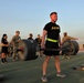 Sgt. Erik Wold completes the dead lift event during the ACFT at the Task Force Spartan best warrior competition in Kuwait