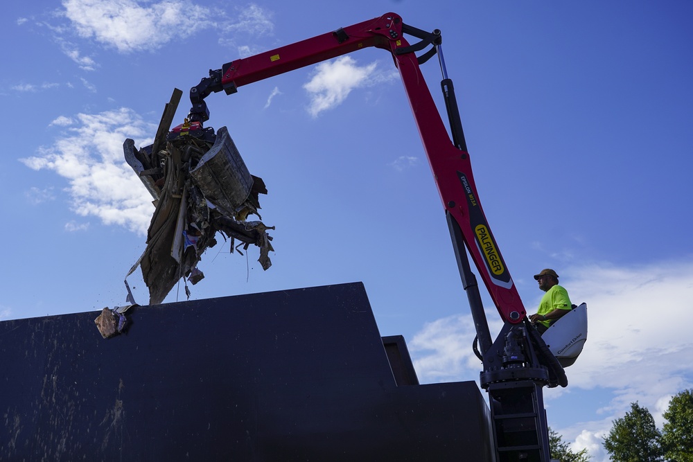 Unloading Debris at Landfill in Humphreys County