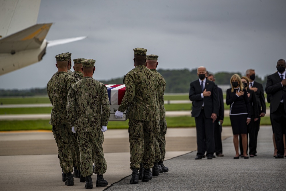U.S. Navy Seamen, had the honorable duty to serve as the Dignified Transfer Team