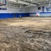 School Gymnasium Flood Damaged Floor