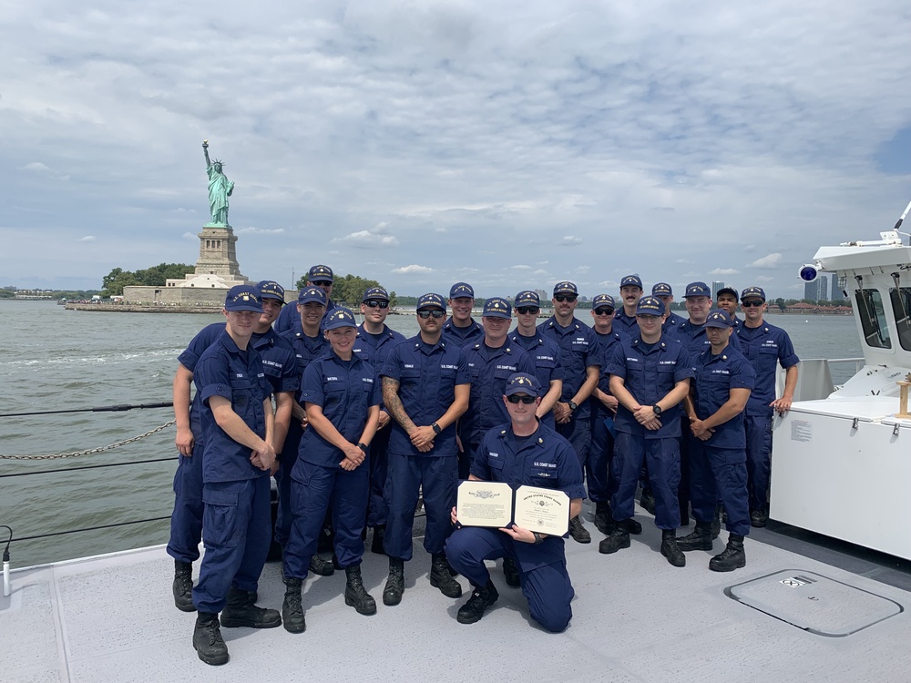 Coast Guard Cutter Angela McShan patrols area