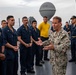 Rear Adm. Davids Speaks To Sailors And Marines Aboard USS Arlington