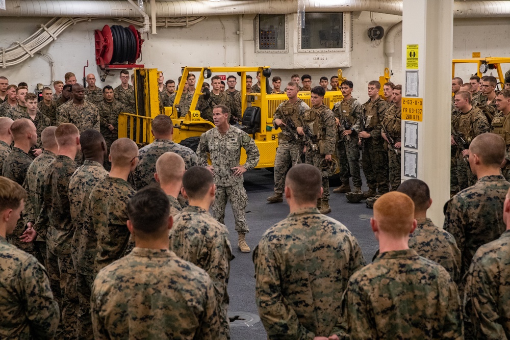 JTF-Haiti Commander Visits the USS Arlington