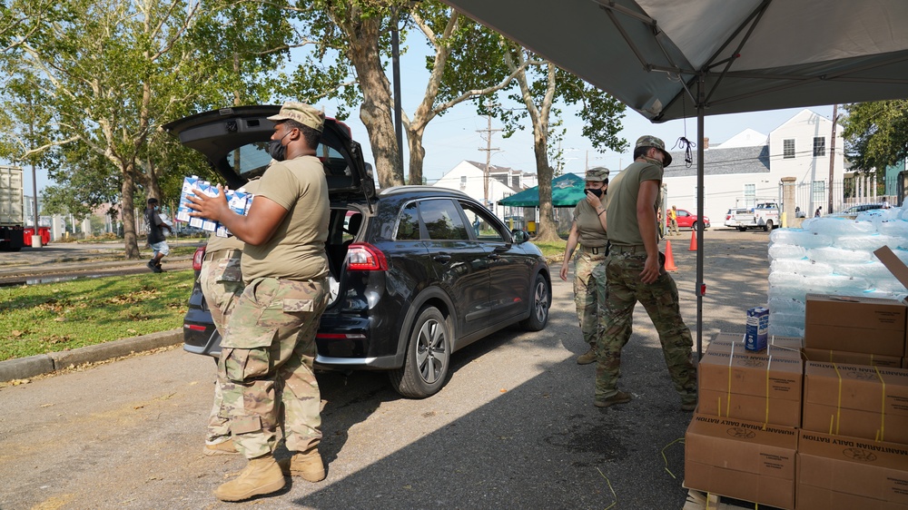 Drive-Up Supply Distribution Center For Hurricane Ida Survivors