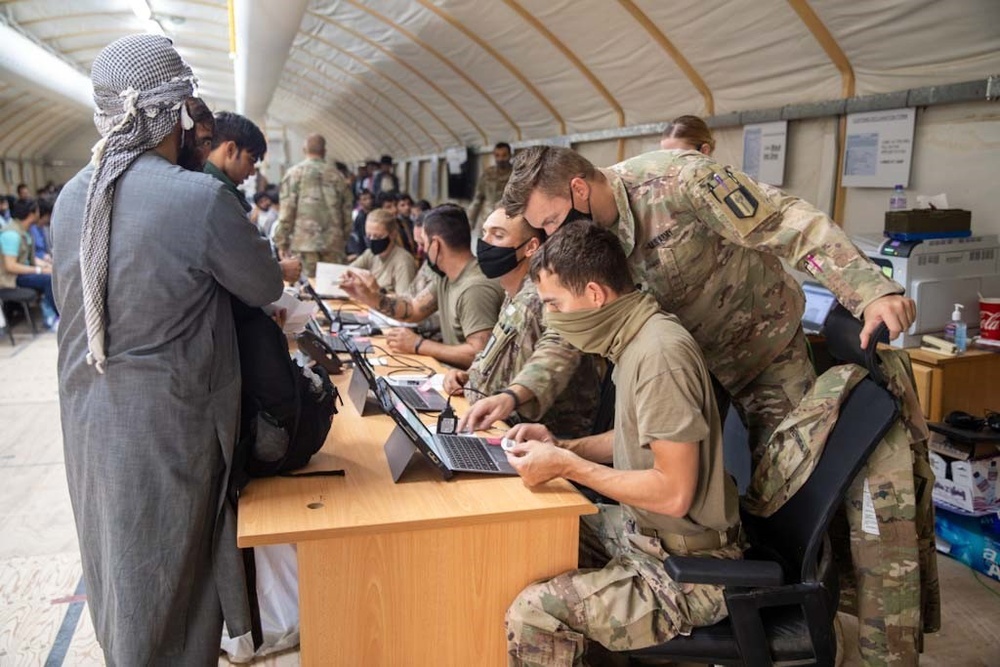 USARCENT Soldiers Support Afghanistan Evacuation Efforts in Kuwait