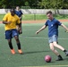 French, American submariners play soccer during FNS Améthyste port visit in Groton