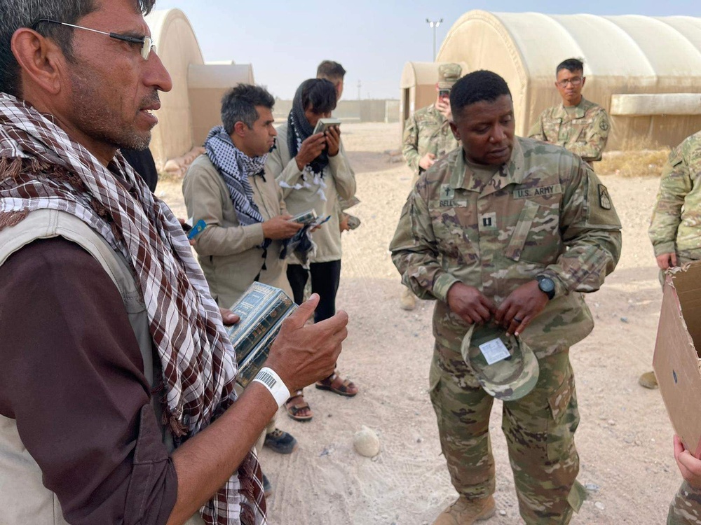 U.S. Army Chaplain Team Supports Afghanistan Evacuation Efforts in Kuwait