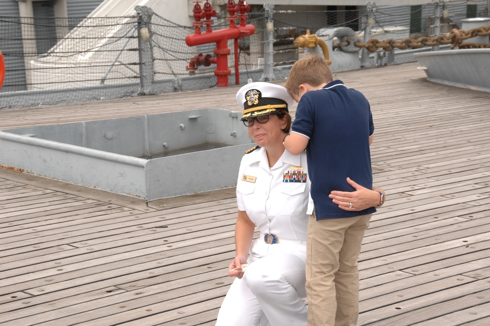 Naval Museum hosts a commissioning ceremony aboard Battleship Wisconsin