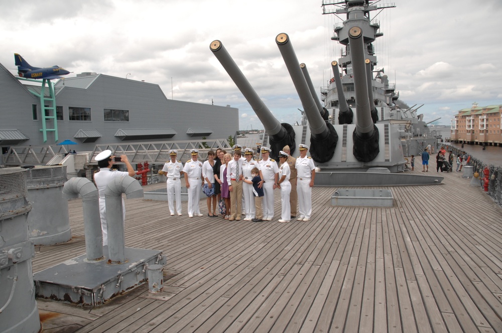Naval Museum hosts a commissioning ceremony aboard Battleship Wisconsin