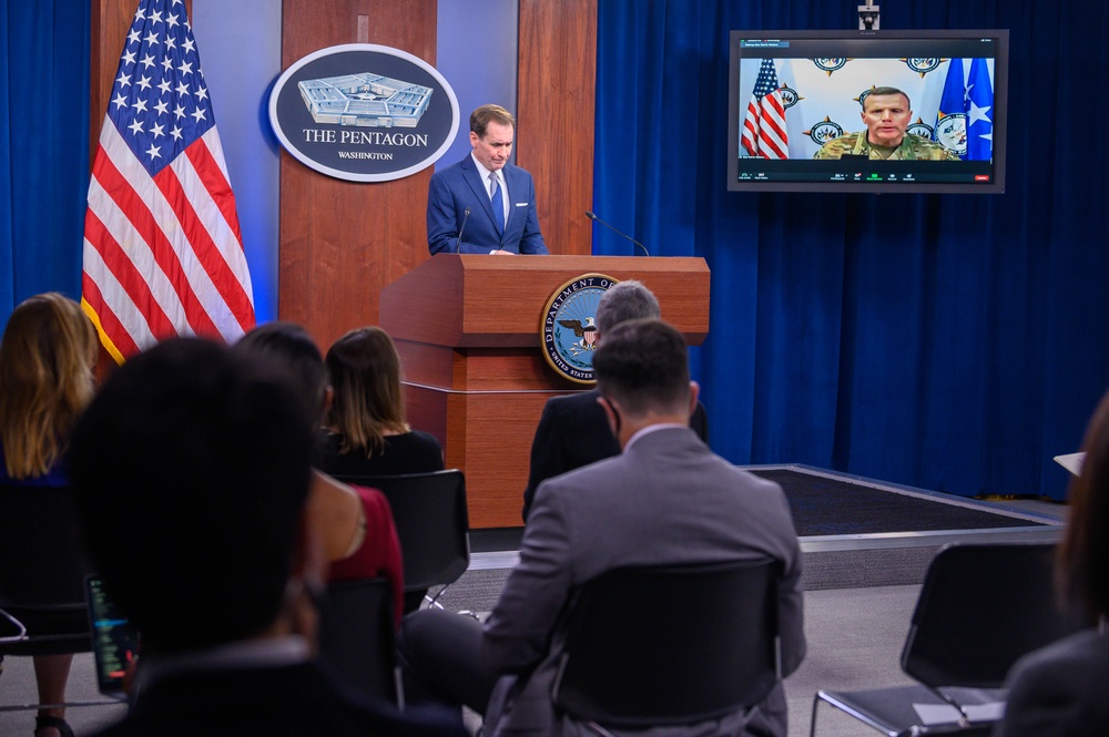 Pentagon Press Secretary John F. Kirby, Air Force Gen. Tod D. Wolters press briefing