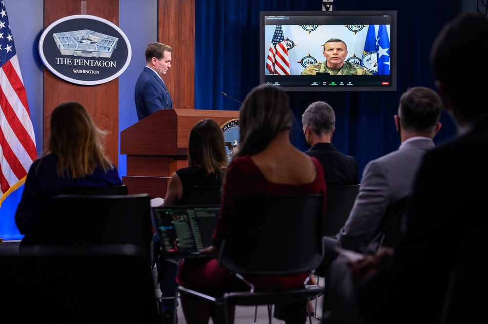 Pentagon Press Secretary John F. Kirby, Air Force Gen. Tod D. Wolters press briefing
