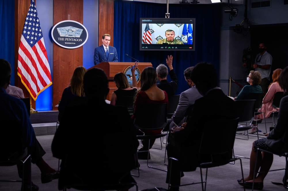 Pentagon Press Secretary John F. Kirby, Air Force Gen. Tod D. Wolters press briefing