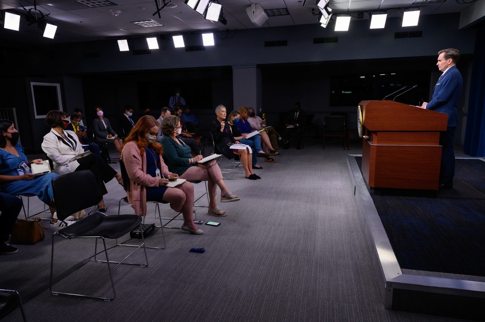 Pentagon Press Secretary John F. Kirby, Air Force Gen. Tod D. Wolters press briefing