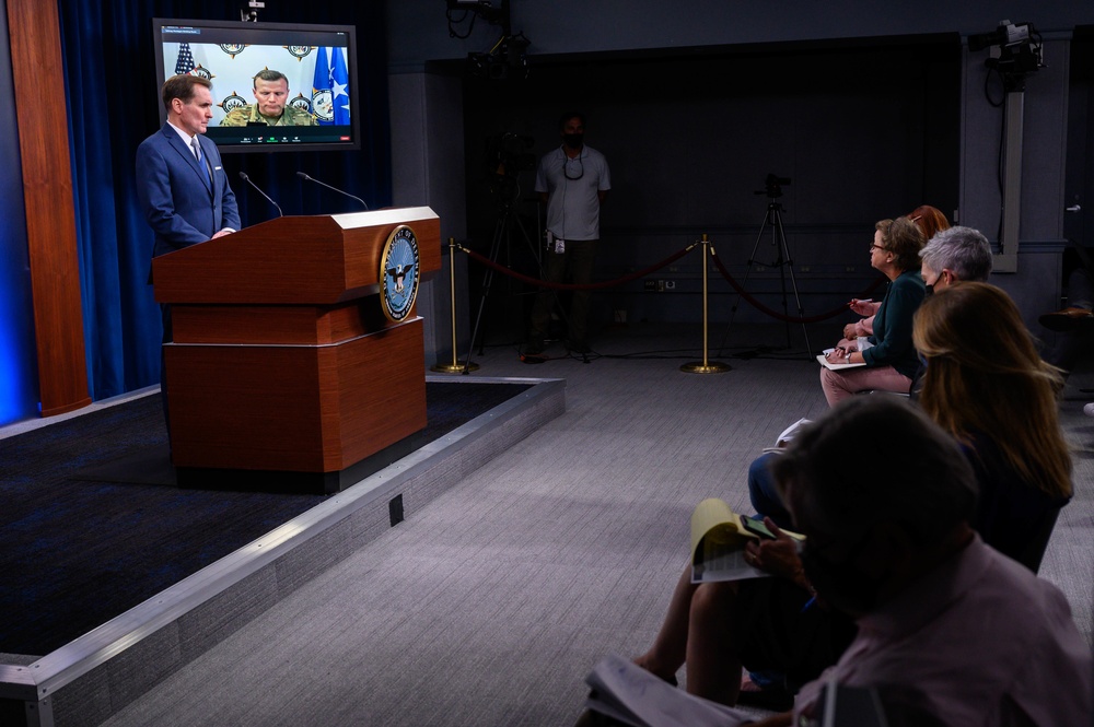 Pentagon Press Secretary John F. Kirby, Air Force Gen. Tod D. Wolters press briefing
