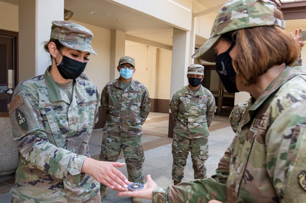 Chief Master Sergeant of the Air Force JoAnne S. Bass spreads some aloha during visit to HIANG