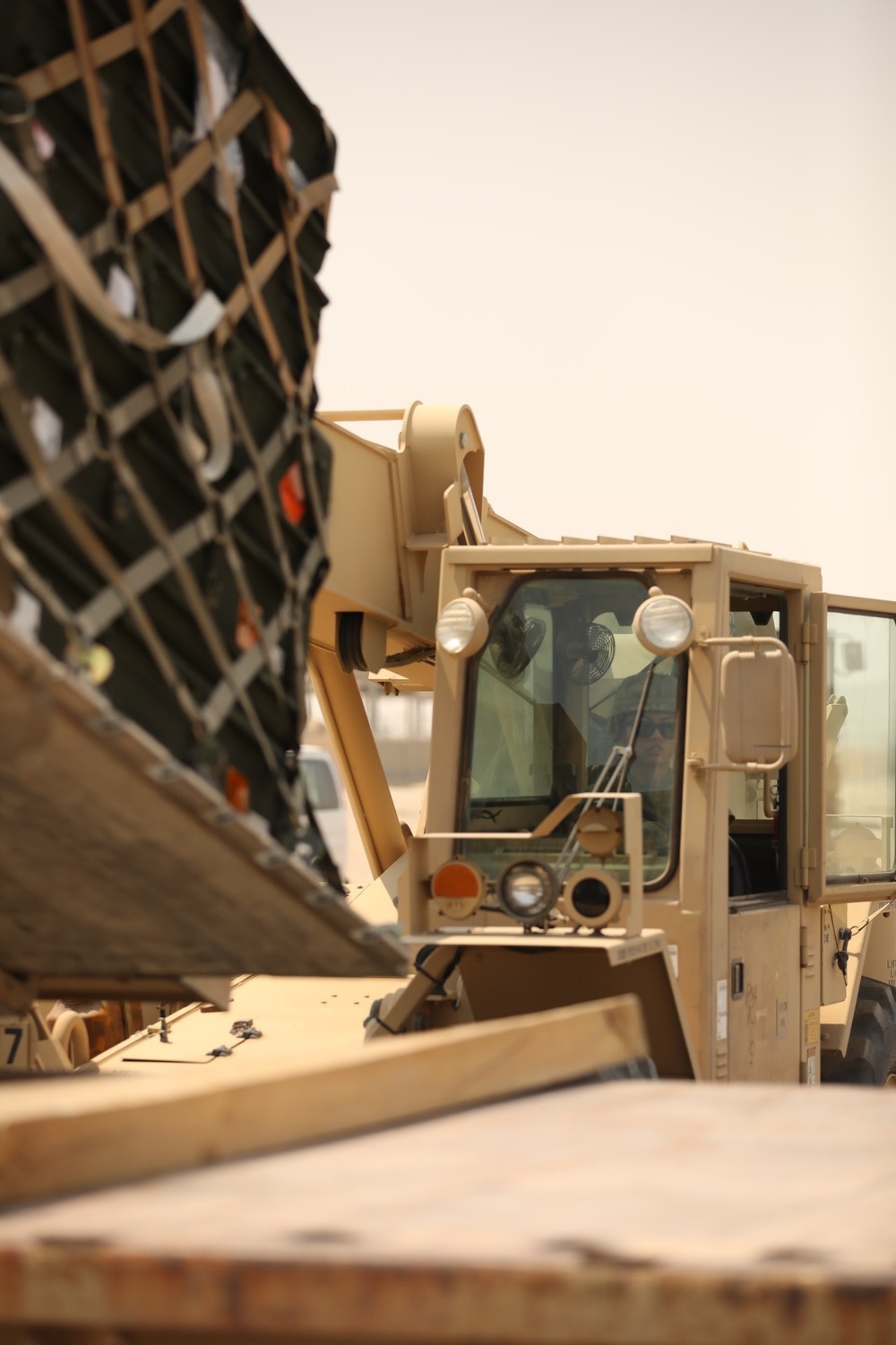 Soldiers receiving and processing Class V at the In-transit Munitions Facility