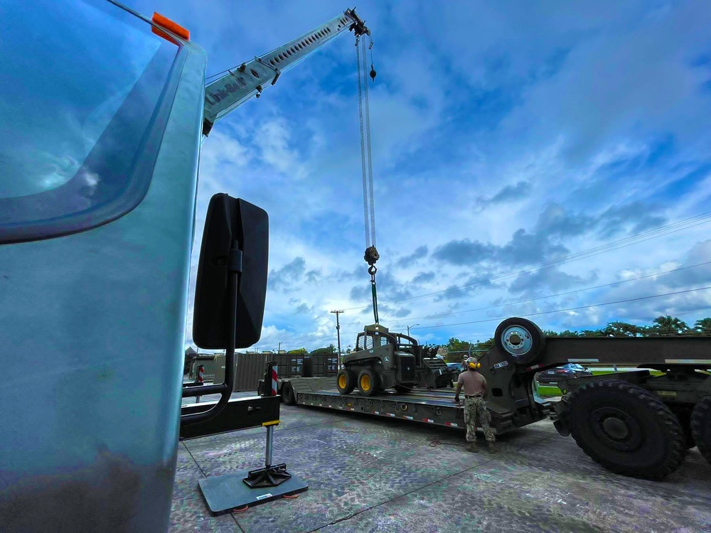 NMCB 1 Detachment Guam Seabees perform their first 2021-2022 deployment crane lift