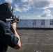 Sailors assigned to the forward deployed amphibious assault ship USS America participate in a fueling-at-sea.