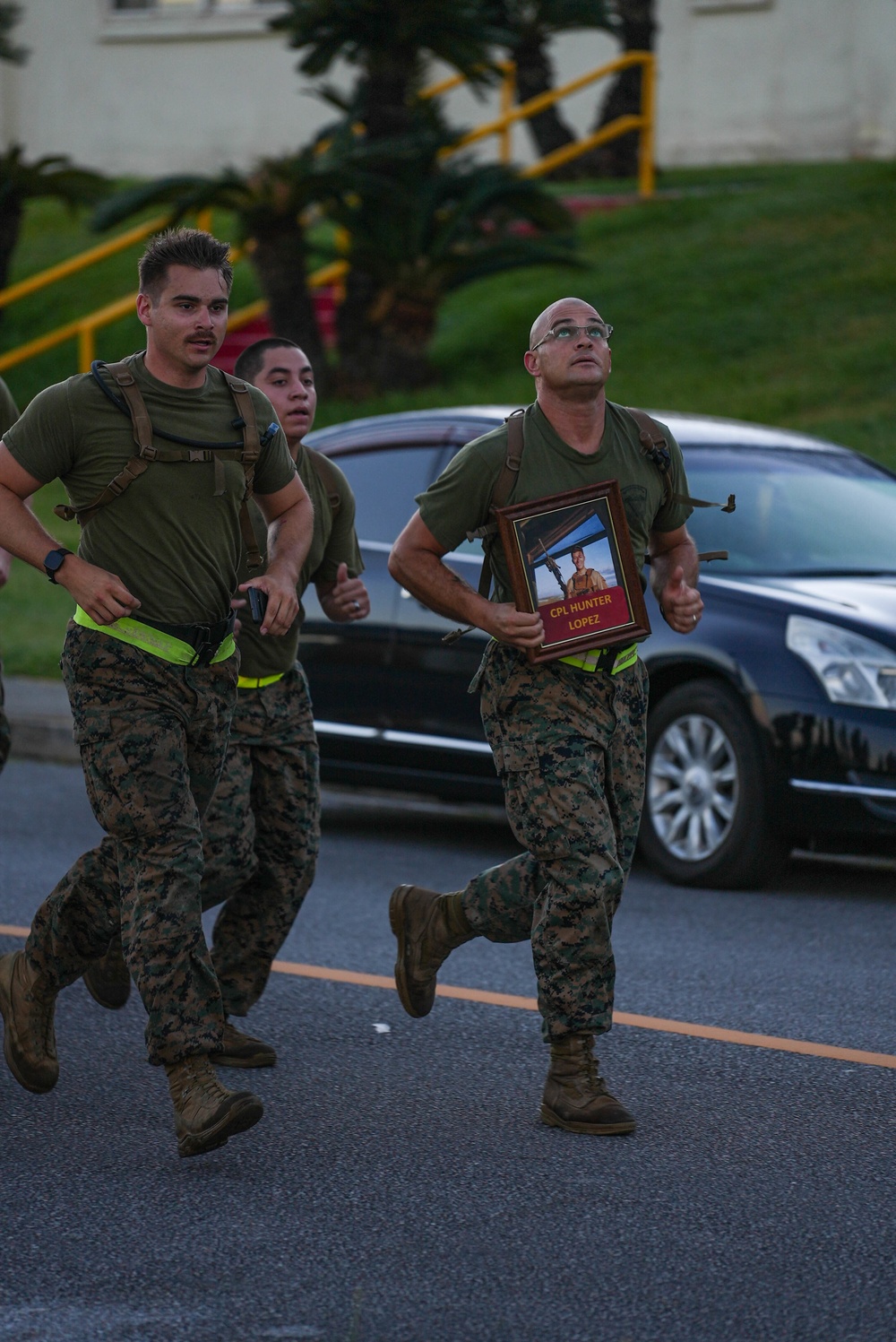 U.S. Marines with 3d TB conduct a memorial run