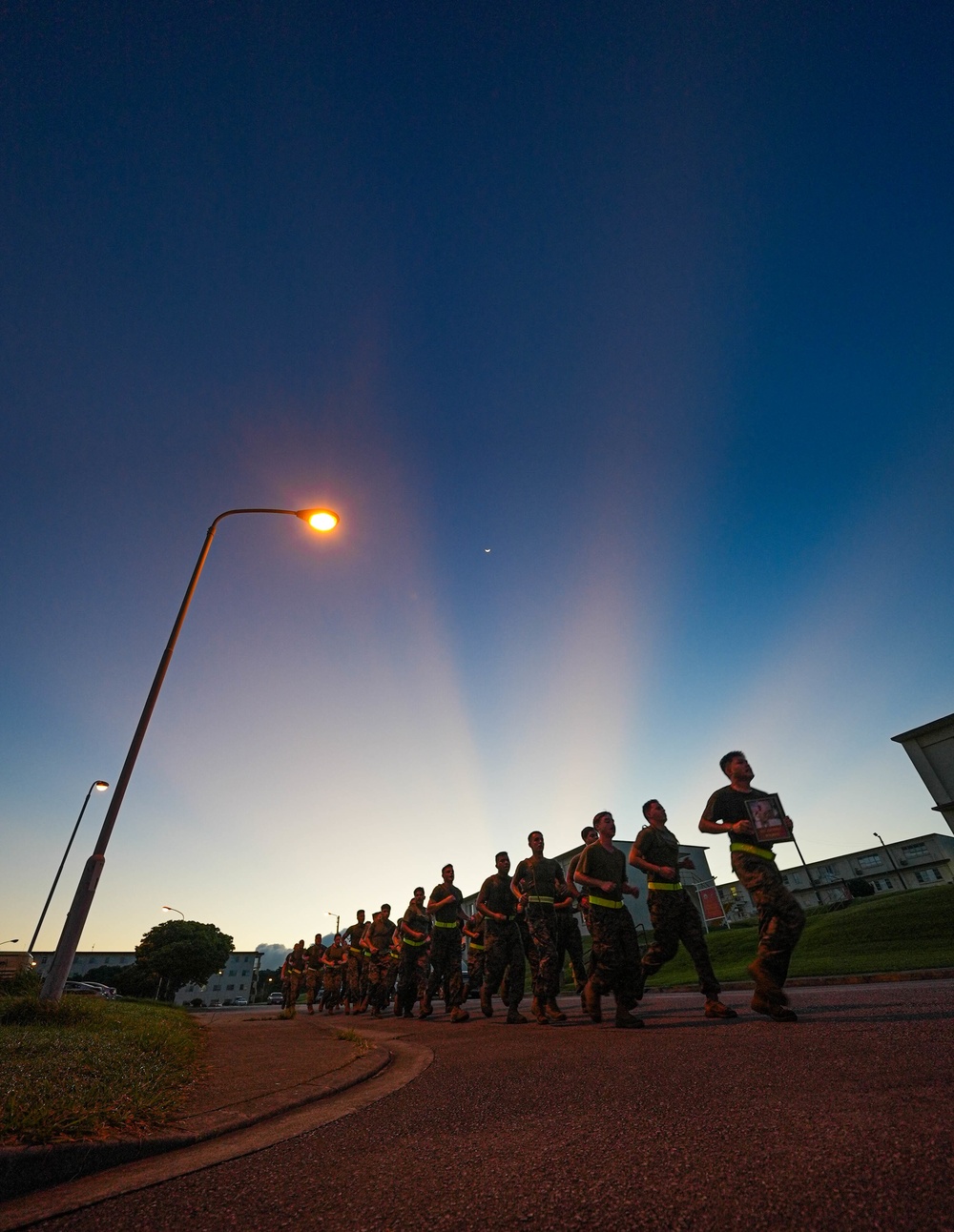 U.S. Marines with 3d TB conduct a memorial run