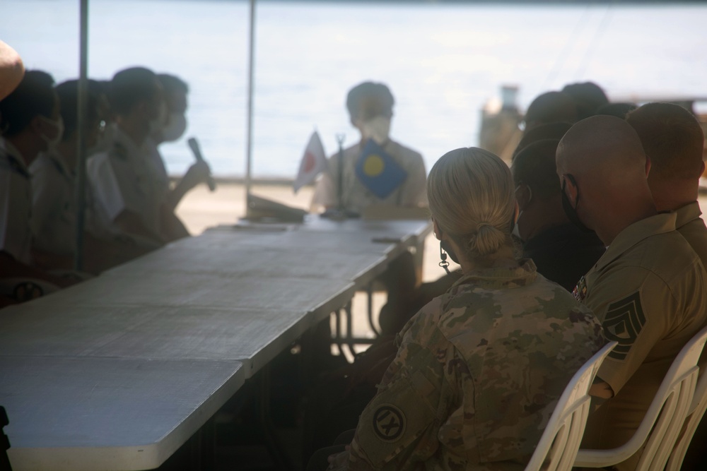 Task Force Koa Moana 21 Courtesy Ceremony with Japan Maritime Self-Defense Force, Republic of Palau Task Force Koa Moana 21 Courtesy Ceremony with Japan Maritime Self-Defense Force, Republic of Palau