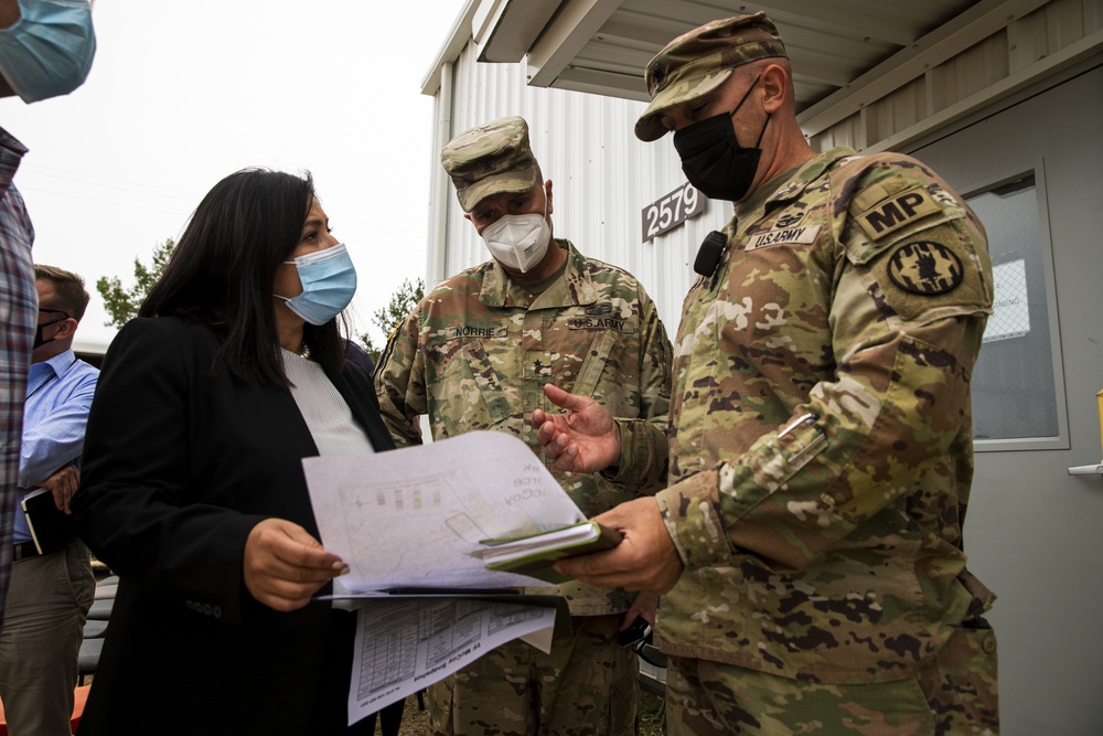 DHS Lead Tours Task Force McCoy Operation Allies Welcome Area