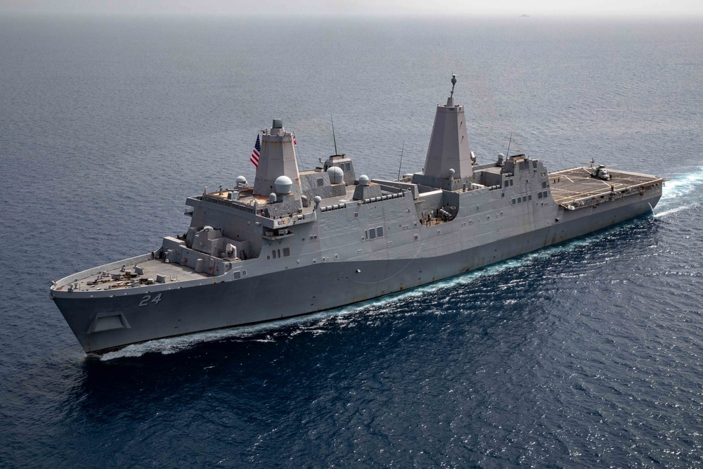 Dutch Helicopter Lands on USS Arlington