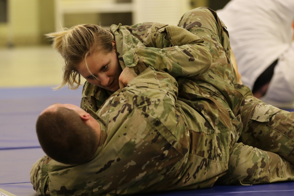 Attempting to roll her opponent