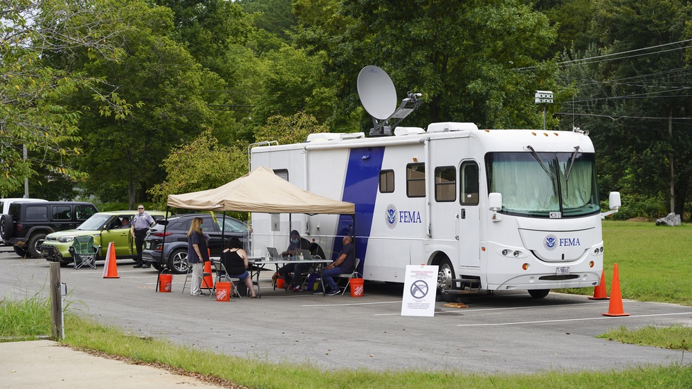 FEMA Mobile Registration Intake Center in Erin