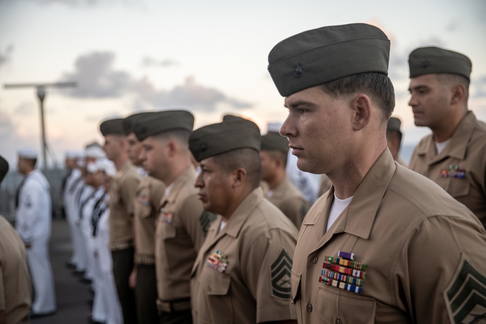 DVIDS - Images - U.S. Marines, Sailors aboard USS Pearl Harbor honor ...