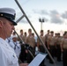 U.S. Marines, Sailors aboard USS Pearl Harbor honor fallen Sailor with memorial