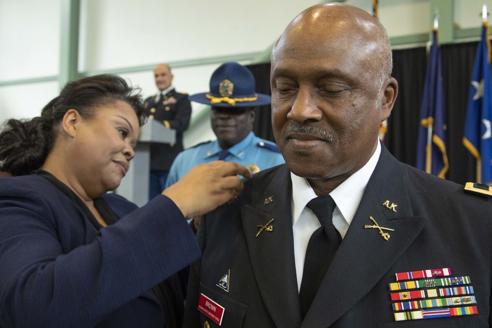 Brig. Gen. (AK) Simon Brown II, commander of 49th Brigade, Alaska State Defense Force, promotion ceremony