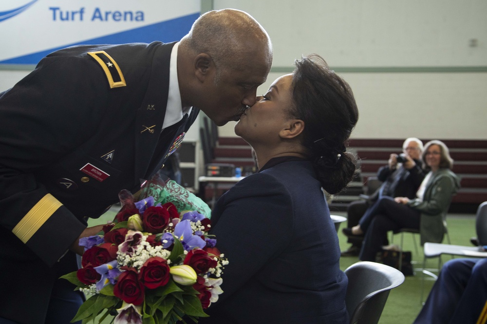 Brig. Gen. (AK) Simon Brown II, commander of 49th Brigade, Alaska State Defense Force, promotion ceremony