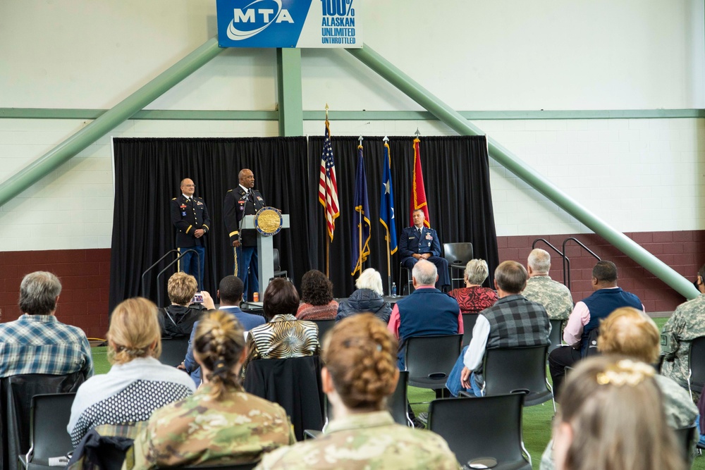 Brig. Gen. (AK) Simon Brown II, commander of 49th Brigade, Alaska State Defense Force, promotion ceremony