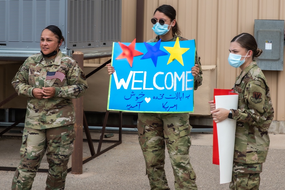 Task Force-Holloman Greet Afghan Personnel