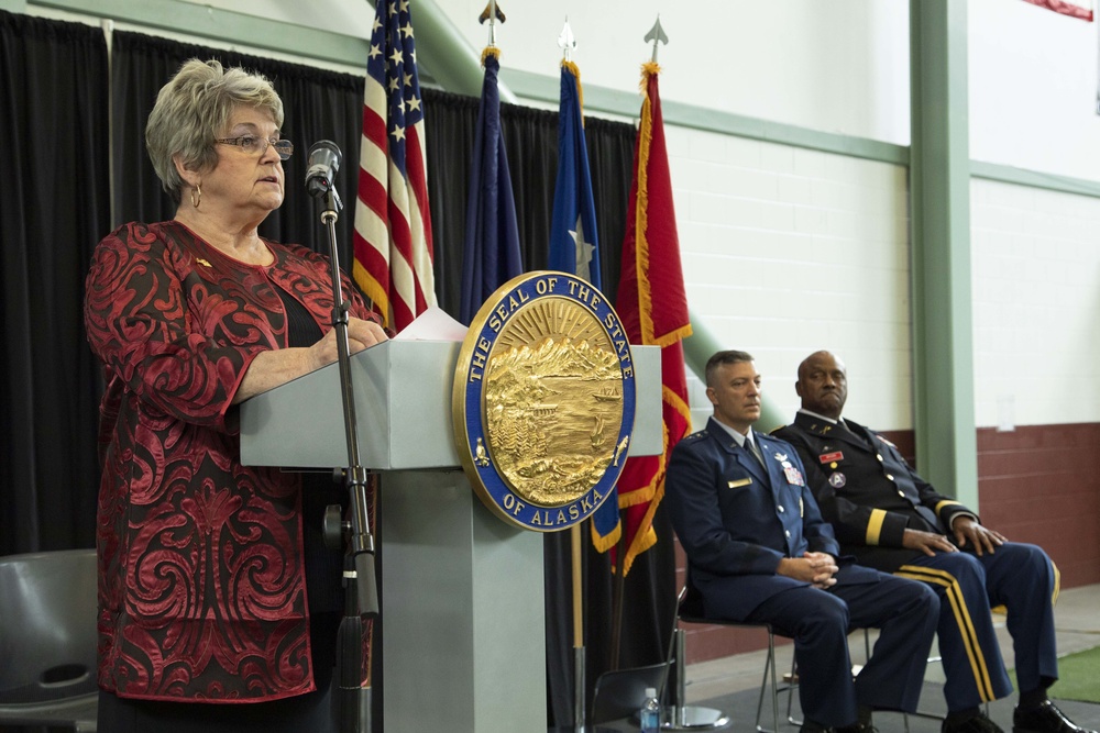 Brig. Gen. (AK) Simon Brown II, commander of 49th Brigade, Alaska State Defense Force, promotion ceremony