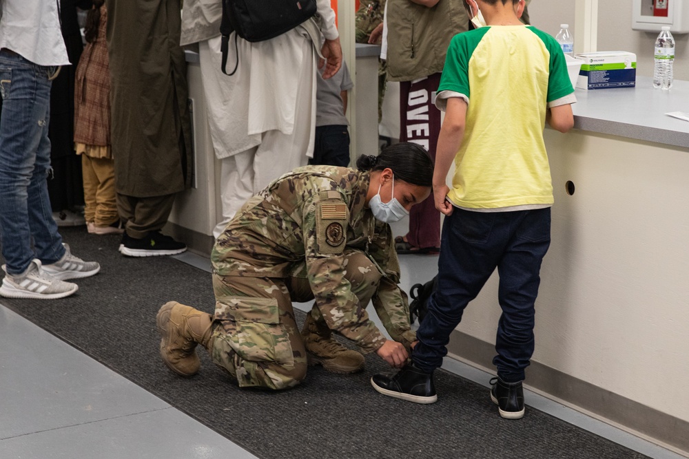 Task Force-Holloman Greet Afghan Personnel