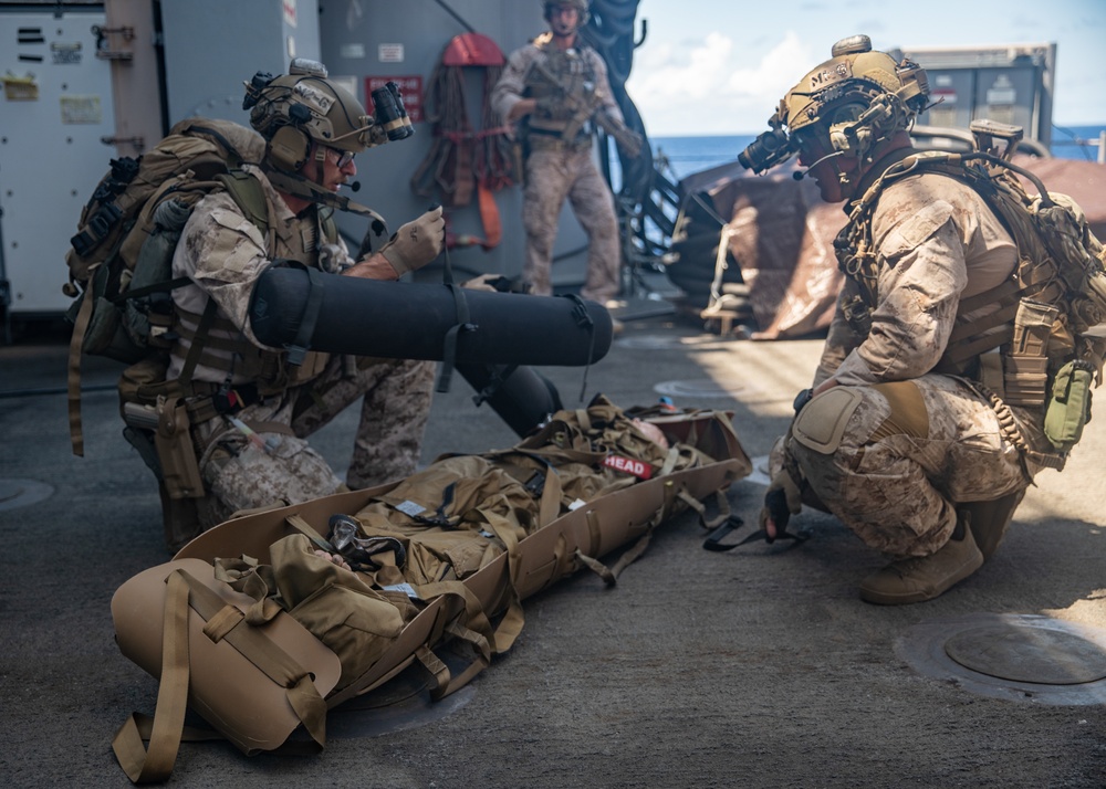 11th MEU ADRD Marines conduct ship clearing drills aboard USS Pearl Harbor