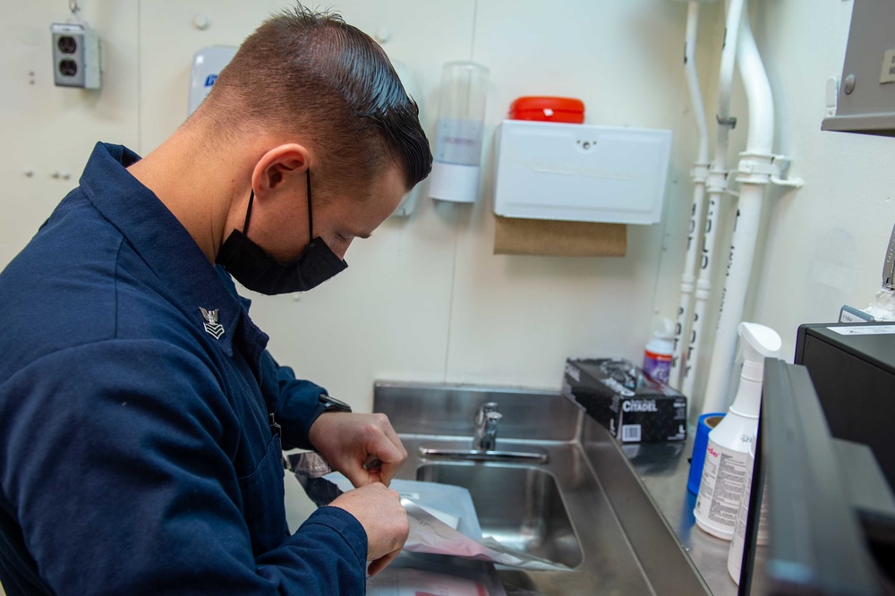 USS Carl Vinson Conducts Walking Blood Bank