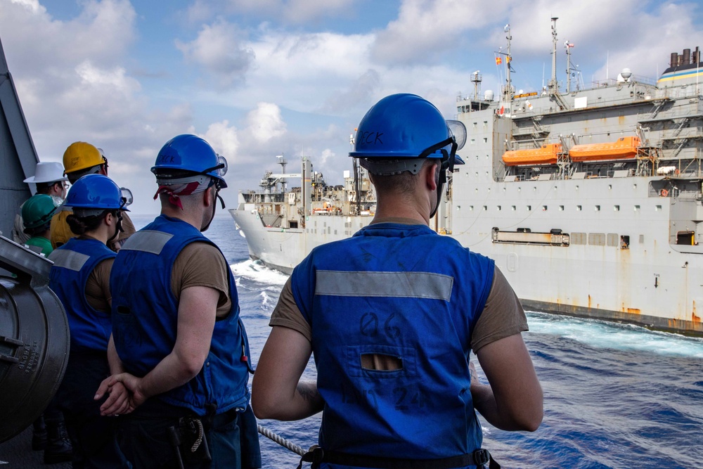 USS Arlington Conducts a Replenishment-at-Sea