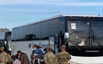 First Afghan Evacuees arrive at Camp Atterbury