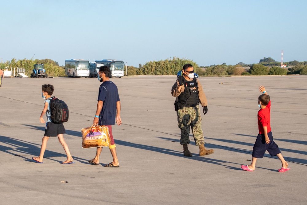 Evacuees from Afghanistan Arrive at NAVSTA Rota