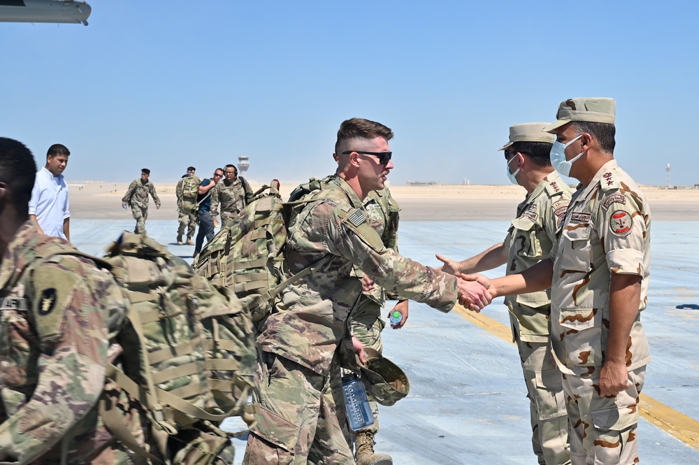Texas and Minnesota Army National Guard lands in Egypt to participate in Exercise Bright Star 21