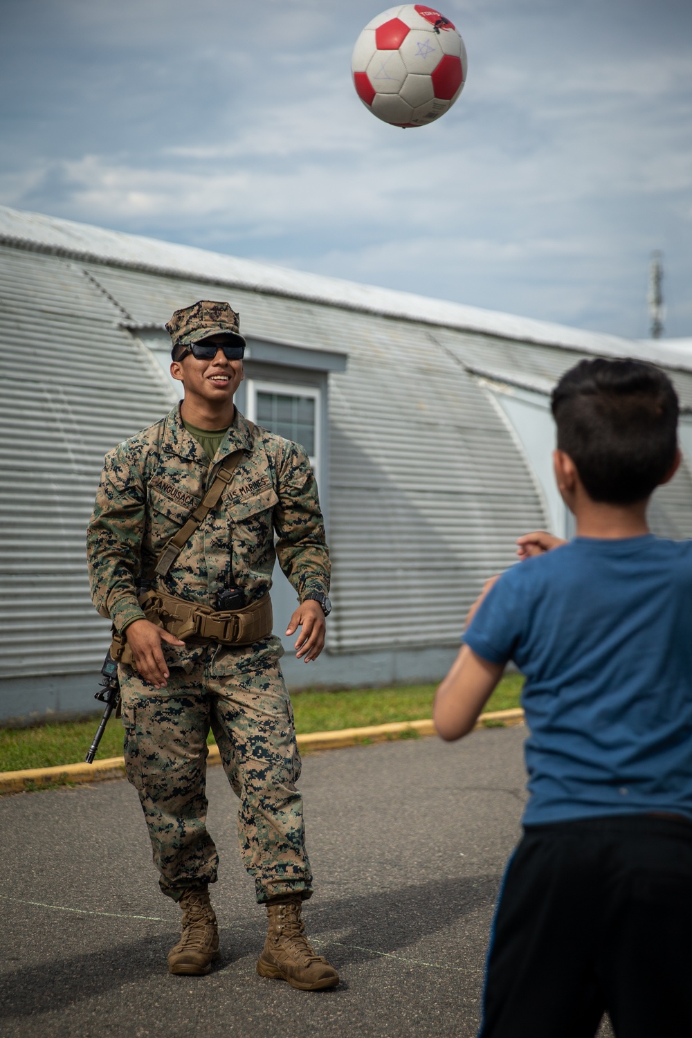 U.S. Marines Interact with Afghan Children