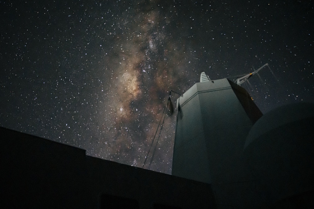 USS Portland, 11th MEU transit Pacific at night