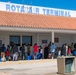 Evacuees depart NAVSTA Rota for the United States