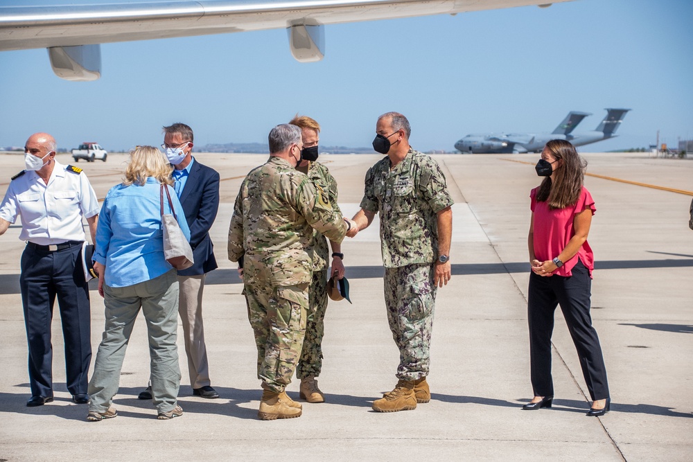 Gen. Mark Milley Visits Operation Allies Refuge Efforts at Naval Station Rota